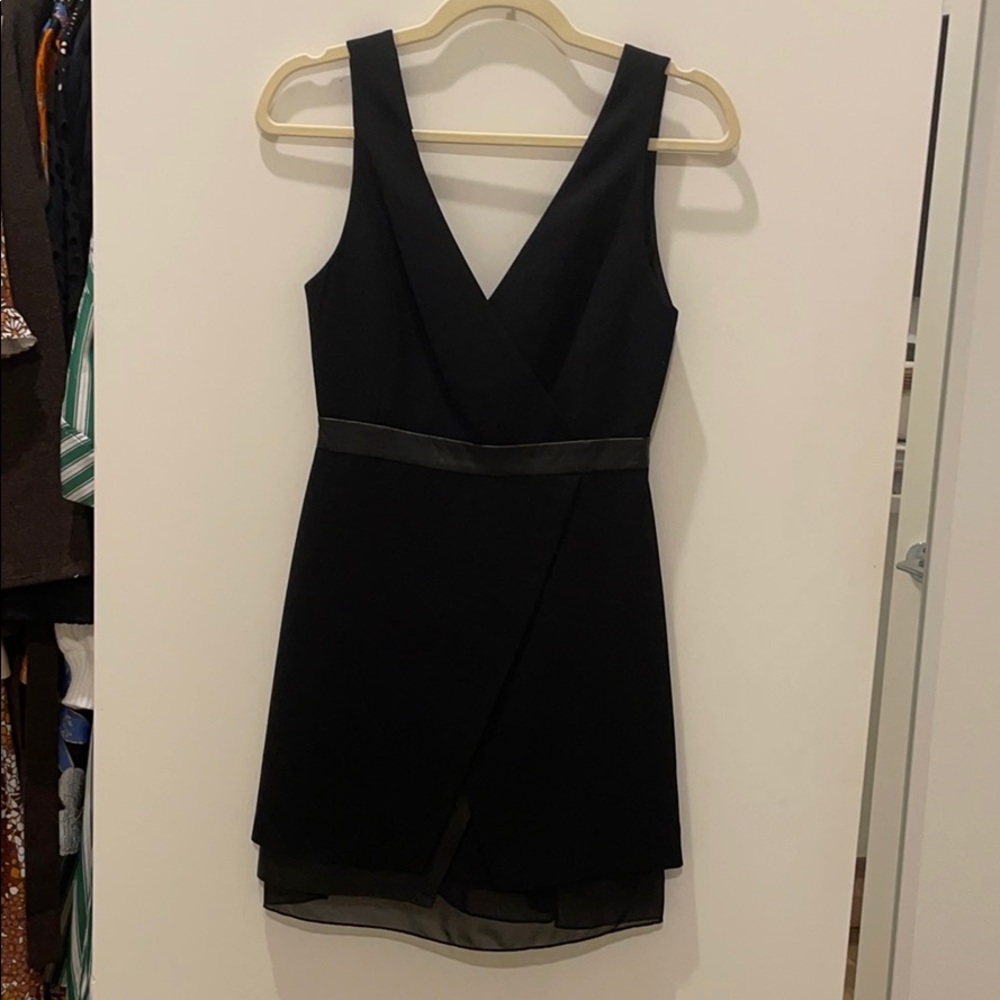 Alice and Olivia LBD with unique leather detail